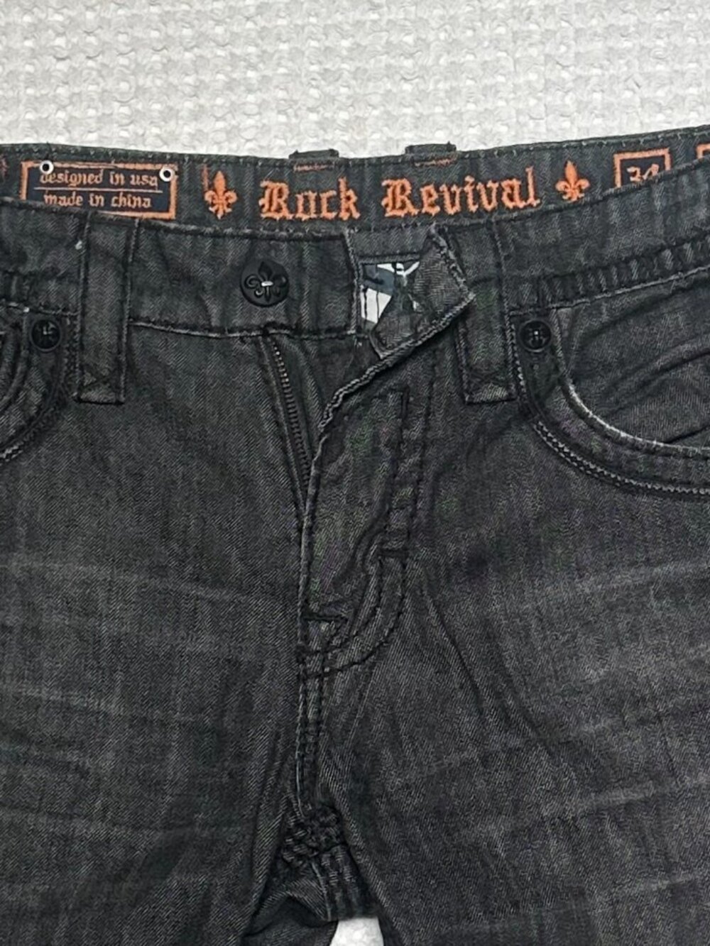 Vintage Rock Revival "Triple" Thick Stitched Jeans